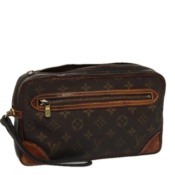 LOUIS VUITTON Monogram Marly Dragonne GM Clutch Bag M51825 LV Auth 107129 - Picture 1 of 16